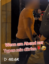 Wenn am Abend nur Typen rein dürfen