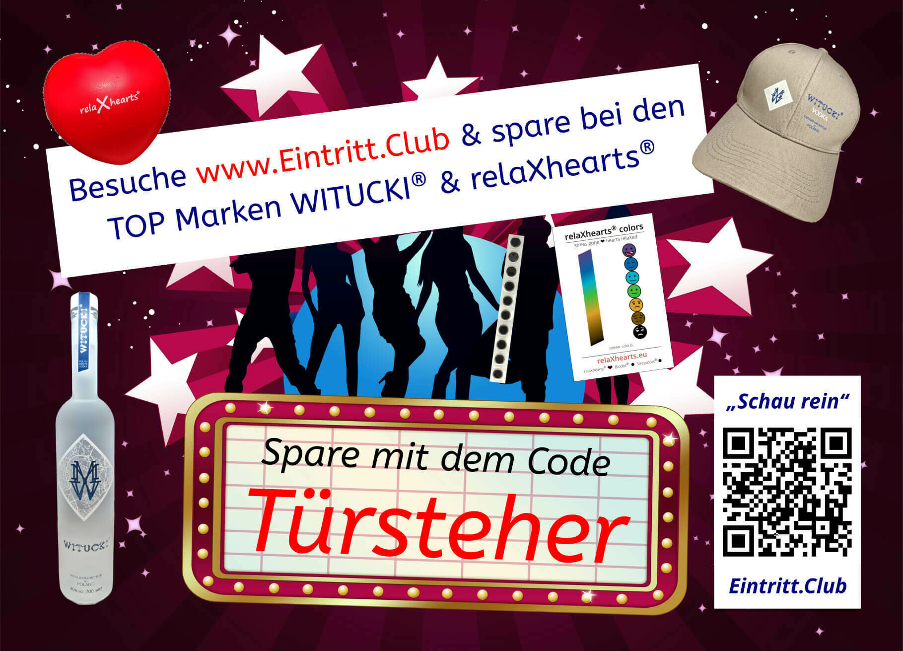 Sparen dank Alex Profant mit dem Rabattcode "Türsteher" bei WITUCKI® VODKA, relaXhearts® & Biodot® Sparen dank Alex Profant mit dem Rabattcode "Türsteher" bei WITUCKI® VODKA, relaXhearts® & Biodot®